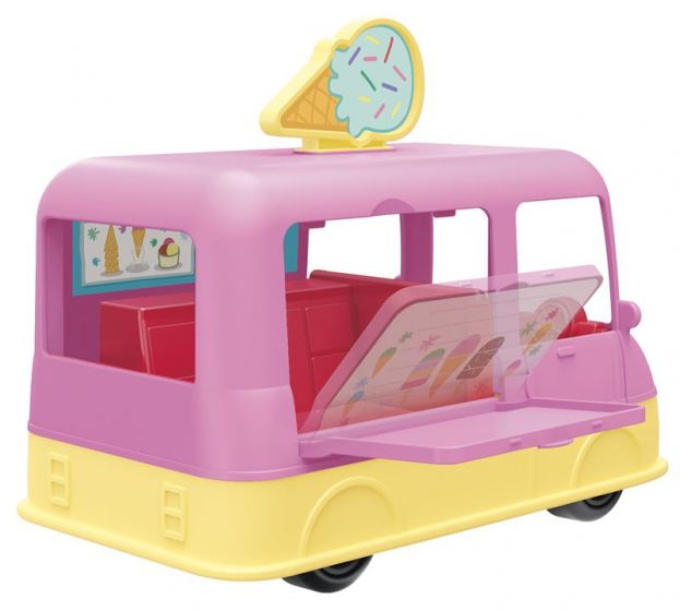 Greta Gris Peppa's Adventures Peppa's Ice Cream Truck - lekset med glassbil, figur och glasstillbehör - med ljud - 25 cm