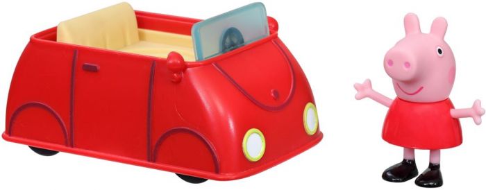 Gurli Gris rød bil med Gurli figur 8 cm