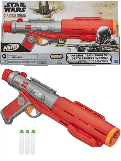 Nerf Star Wars Imperial Death Trooper - deluxe dart blaster med lys og lyd - 3 Nerf Elite selvlysende darts