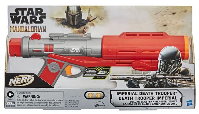 Nerf Star Wars Imperial Death Trooper - deluxe dart blaster med lys og lyd - 3 Nerf Elite selvlysende darts