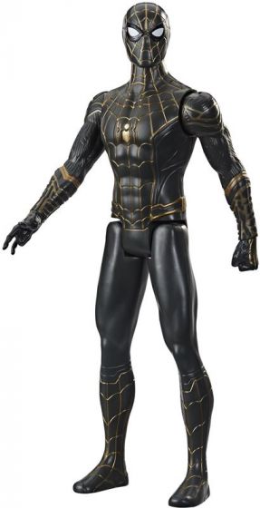 SpiderMan Titan Hero actionfigur med Iron Spider-drakt i svart og gull - 30 cm 