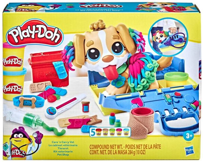 Play Doh hobbypakke: Veterinærsett + Brannbil + Tauebil