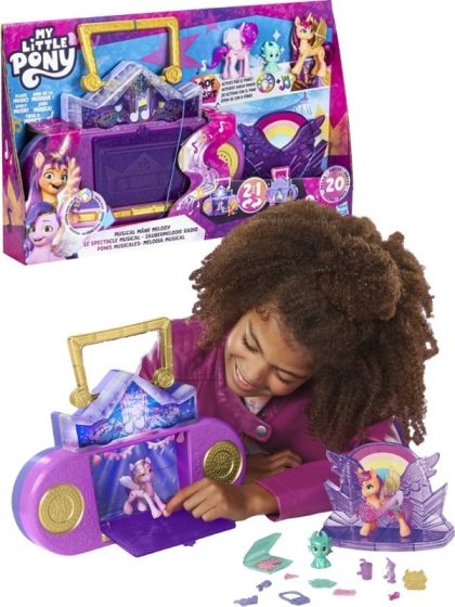 My Little Pony Musical Mane Melody 2i1 legesæt med lys og musik - 3 figurer inkluderet