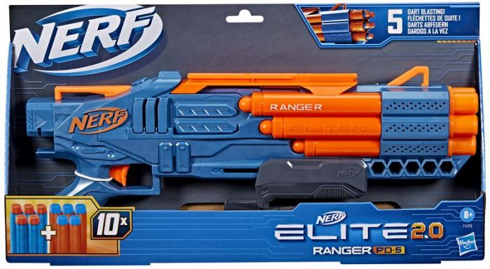 Nerf Elite 2.0 Ranger PD-5 blaster med 10 Nerf Elite darts