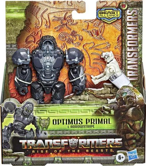 Transformers BA Weaponizer 2-pack figursett - Optimus Primal og Arrowstripe