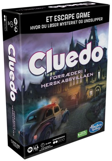 Cluedo Forræderi i Herskabsvillaen - spillet hvor du flygter fra herskabsvillaen og løser et mysterium