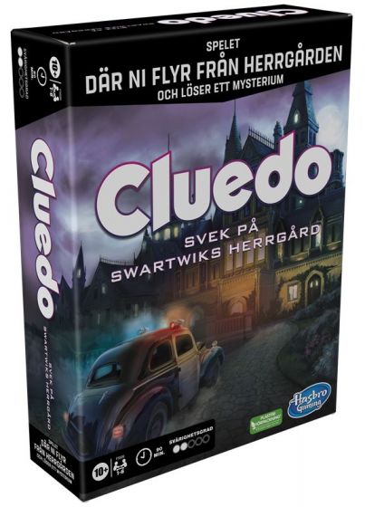 Cluedo Svek på Swartwiks Herrgård - spelet där ni flyr från herrgården och löser ett mysterium