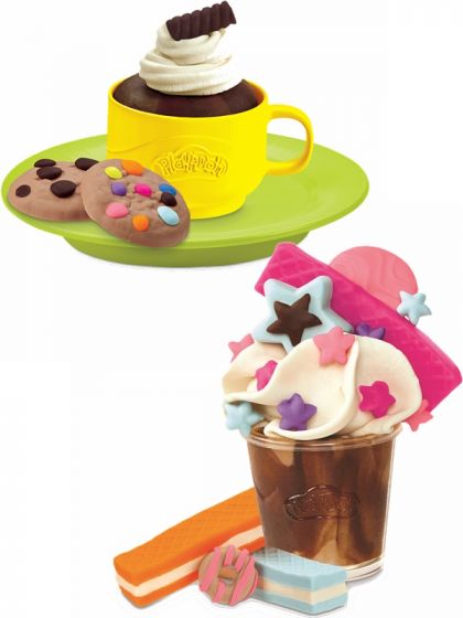 Play Doh Kitchen Creations kafé lekset med kaffemaskin och 8 burkar lera