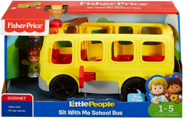 Fisher Price Little People - skolebuss med lys, lyd og musikk - norsk versjon