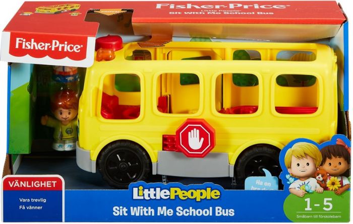 Fisher Price Little People School Bus - skolbuss med ljus, ljud och musik - svensk version