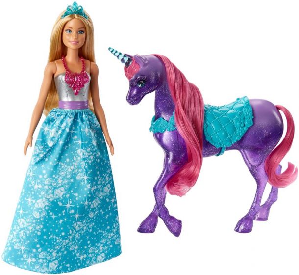 Barbie Dreamtopia Sparkle Mountain - docka och lila enhörning