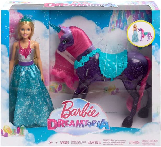 Barbie Dreamtopia Sparkle Mountain - docka och lila enhörning