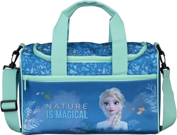 Disney Frozen 2 gymbag med justerbar skulderstropp - blå og turkis