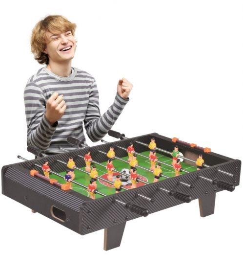 Mini bordfodboldspil - fodboldspil på korte ben - placeres nemt på bordet - 50 cm