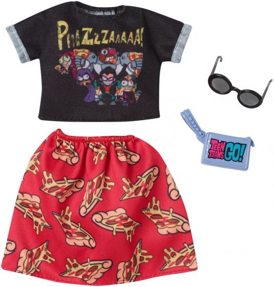 Barbie Fashions Teen Titans GO! dockkläder - kjol, topp, väska och solglasögon