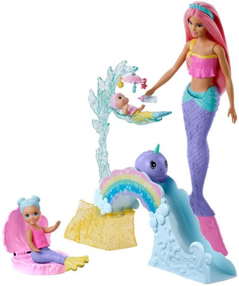 Barbie Dreamtopia havfrue nursery lekesett - med 3 dukker 
