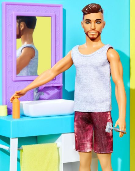 Barbie Ken - dukke med vask og speil