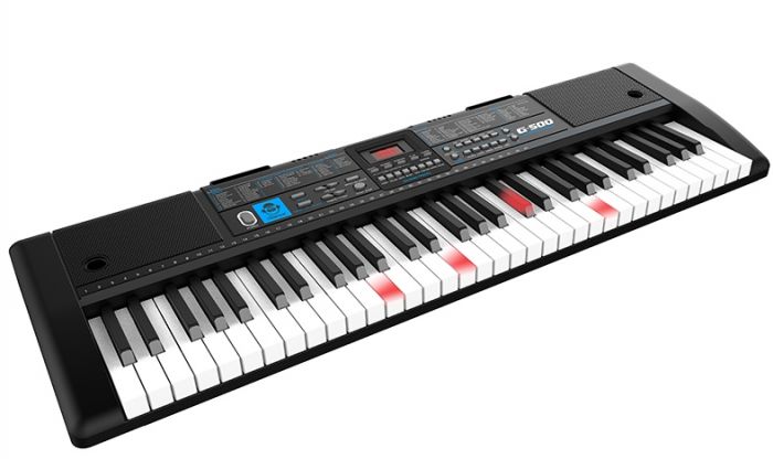 iDance Keyboard med inbyggda demosånger och rytmer - 61 tangenter med ljusvägledning
