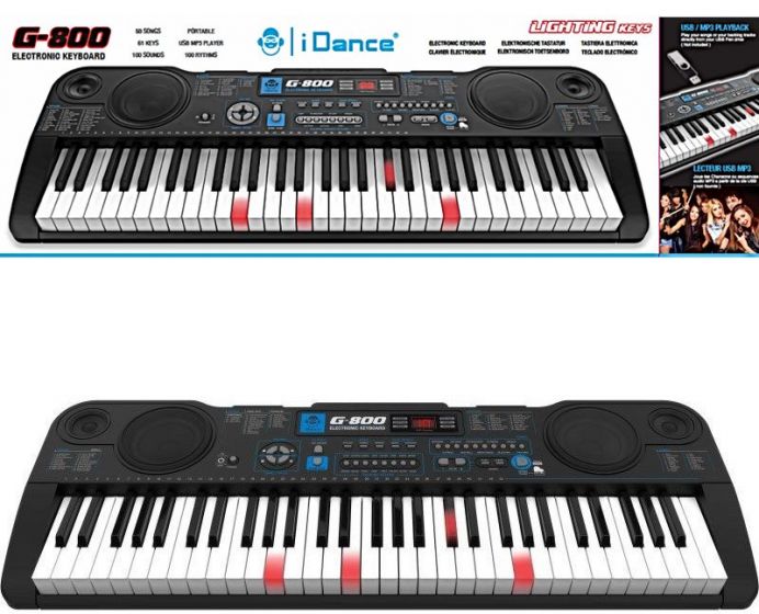 iDance G-800 elektroniskt keyboard med ljusvägledning - 61 tangenter
