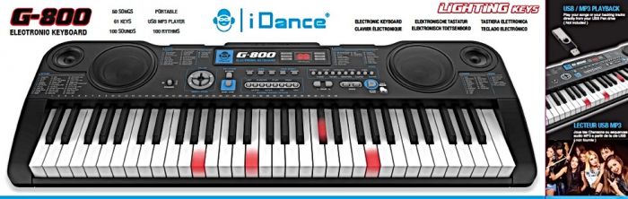 iDance G-800 elektroniskt keyboard med ljusvägledning - 61 tangenter