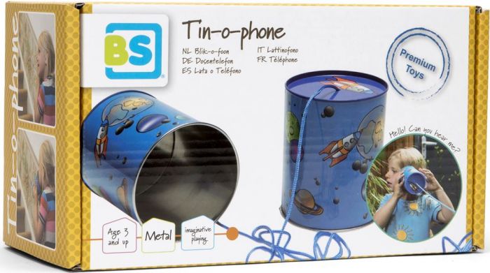 BS Tin-o-phone - Blikkboks-telefon med snor