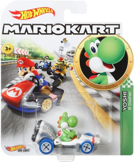 Hot Wheels Mario Kart 1:64 diecast leksaksbil - Yoshi B-Dasher