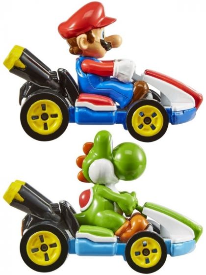 Hot Wheels Mario Kart Mario Circuit Track Set - motoriserad bilbana med två bilar i 1:64 skala
