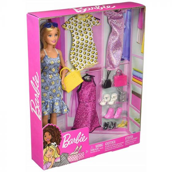 Barbiedukke med 4 festantrekk - dukke 29 cm