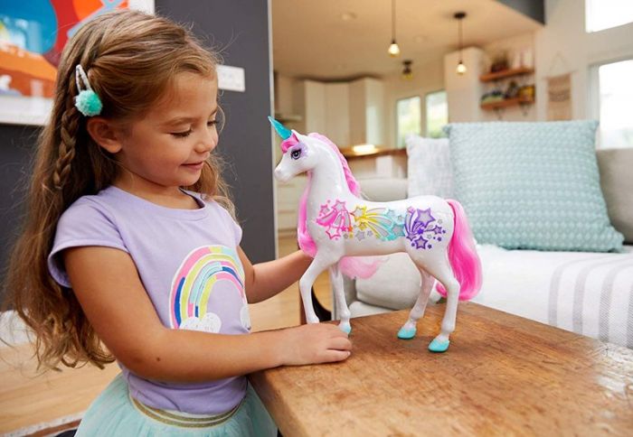 Barbie Dreamtopia Brush 'N Sparkle Unicorn - magisk enhörning med ljud och ljus