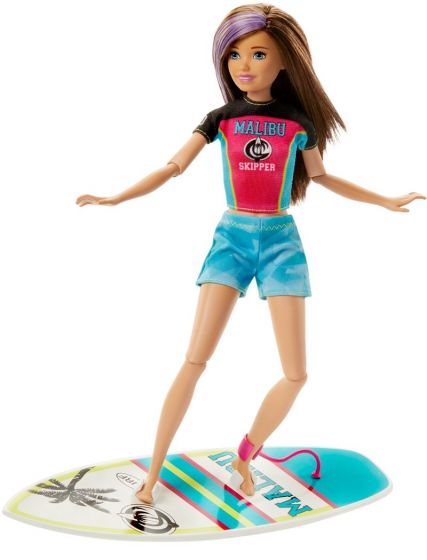 Barbie Dreamhouse Adventure docka - Skipper surfing