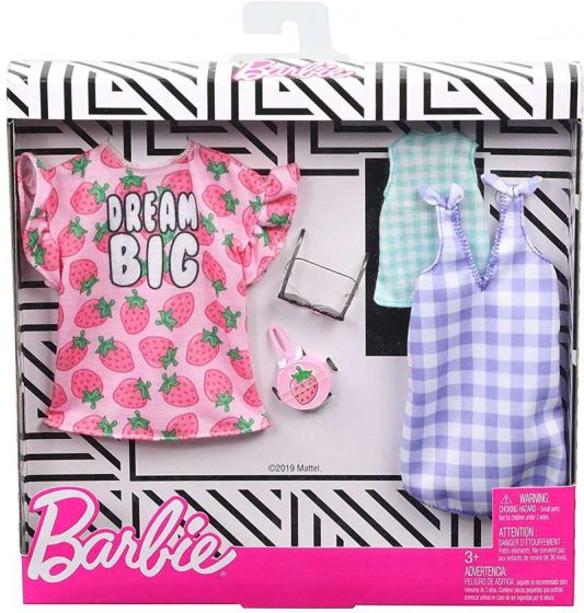 Barbie Fashions - paket med klänning och två toppar