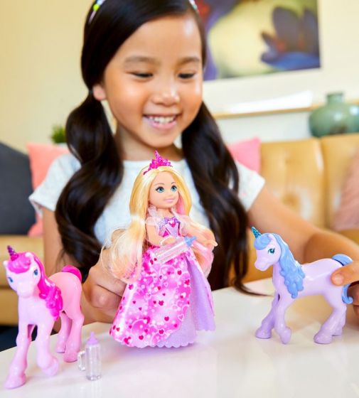 Barbie Dreamtopia Chelsea Prinsesse dukke med to enhjørninger