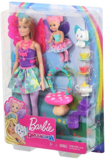 Barbie Dreamtopia Nurturing Story - tebjudning med 2 dockor