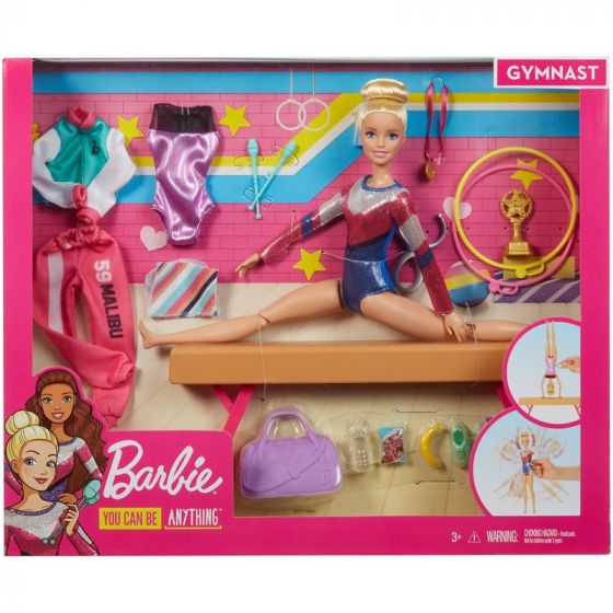 Barbie Karriärdocka gymnastik - docka med gymnastikkläder och 15 delar