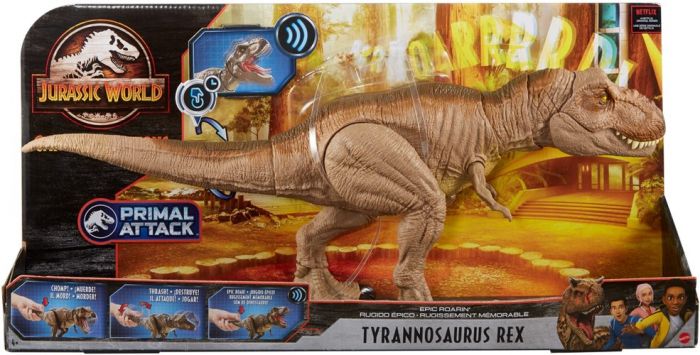 Jurassic World Epic Roaring Tyrannosaurus Rex - dinosaurie med ljud och rörelser