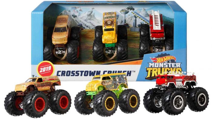 Hot Wheels Monster Trukcs 3 pack - Crosstown Crunch - 1:64