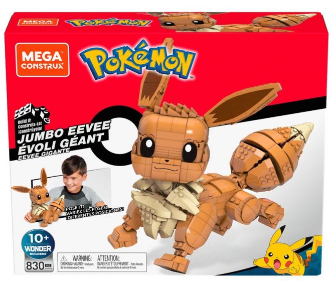 Pokemon Mega Construx - bygg din egen jumbo Pokemon Eevee - 28 cm - 830 deler