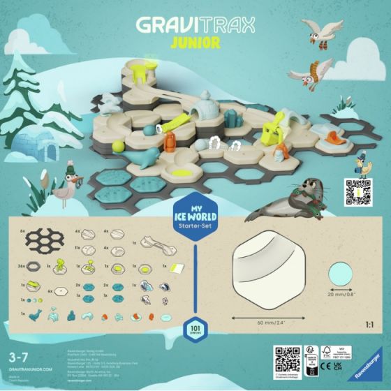 GraviTrax Junior Ice World Starter-Set Kulbana med istema - 101 delar