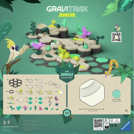 GraviTrax Junior My Jungle Start-Set Kulbana med djungeltema  - 100 delar
