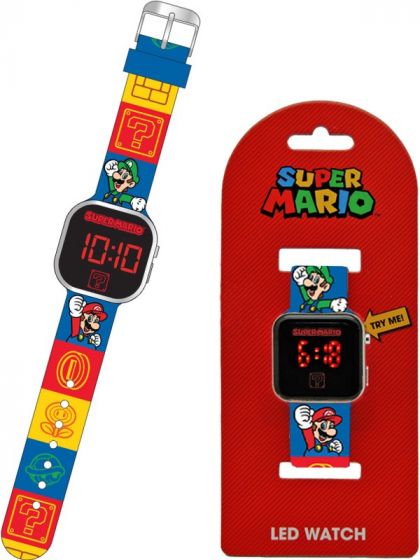 Super Mario digitalt LED-ur - armbåndsur