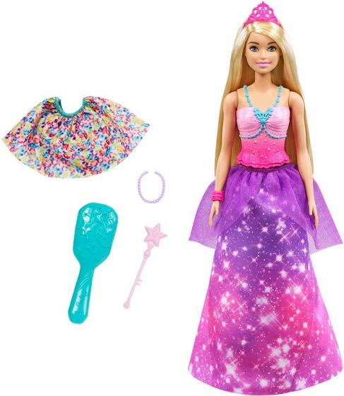 Barbie Dreamtopia 2-i-1 dukke - Prinsesse til havfrue - 29 cm
