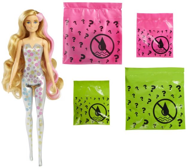 Barbie Color Reveal Party series dukke med konfetti-trykk - 7 overraskelser 