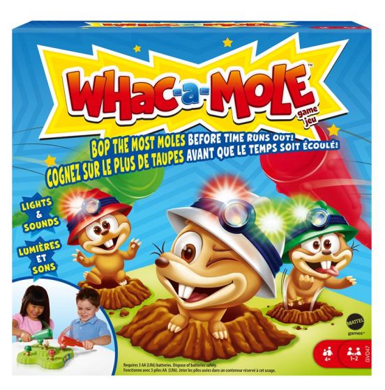 Whac-a-Mole - fartfyllt barnspel - klubba mullvadarna som lyser för att samla poäng