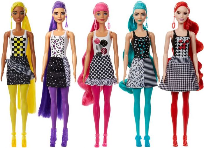 Barbie Color Reveal dukke med fargerikt hår - med 7 overraskelser