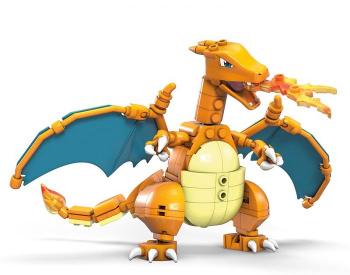 Pokemon Mega Construx - bygg din egen Pokemon Charizard - 10 cm - 222 byggeklosser
