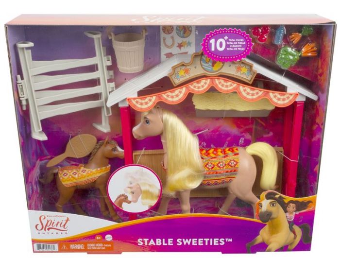 Spirit Untamed Stable Sweeties - lekesett med stall, hest og føll