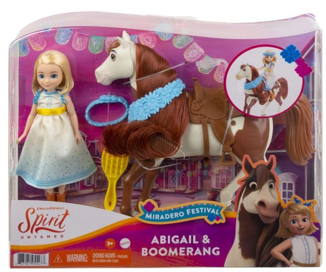 Spirit Untamed Miradero Festival - lekesett med Abigail dukke og Boomerang hest
