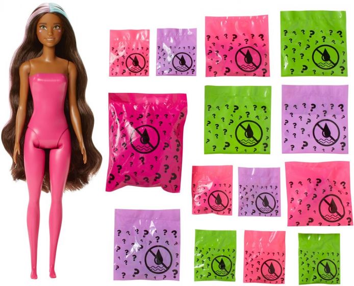 Barbie Ultimate Color Reveal Peel Unicorn - dukke med enhjørningsmote og 1 kjæledyr - 25 overraskelser