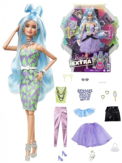 Barbie Extra Deluxe dukke med blått hår - mix og match til 30 ulike antrekk