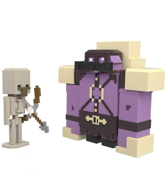 Minecraft Legends actionfigurer Pigmadillo vs Skeleton - 8 cm höga